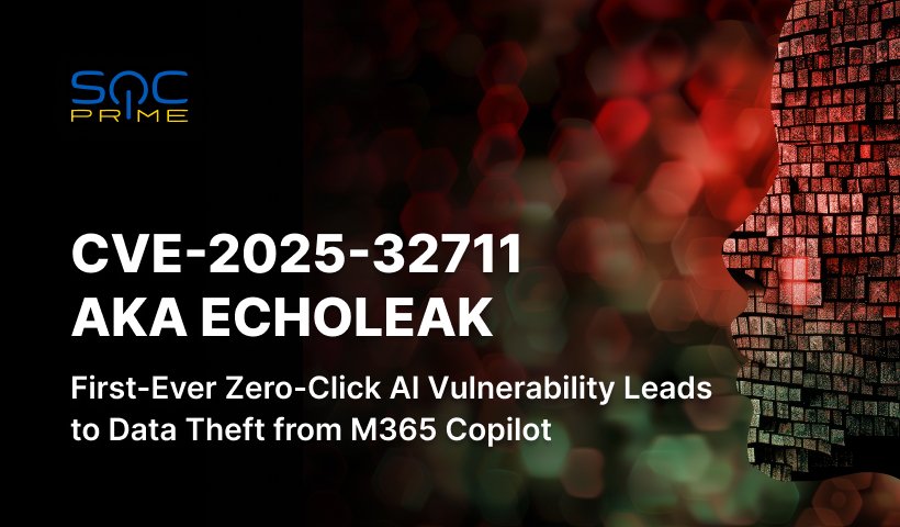 CVE-2025-32711 Vulnerability: “EchoLeak” Flaw in Microsoft 365 Copilot Could Enable a Zero-Click Attack on an AI Agent