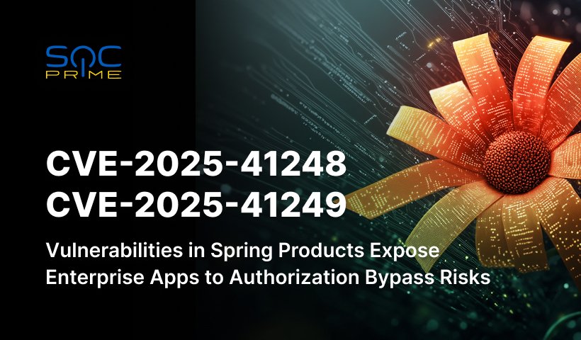 CVE-2025-41248 & CVE-2025-41249: Vulnerabilities in Spring Framework, Spring Security Lead to Authorization Bypass, Expose Sensitive Data