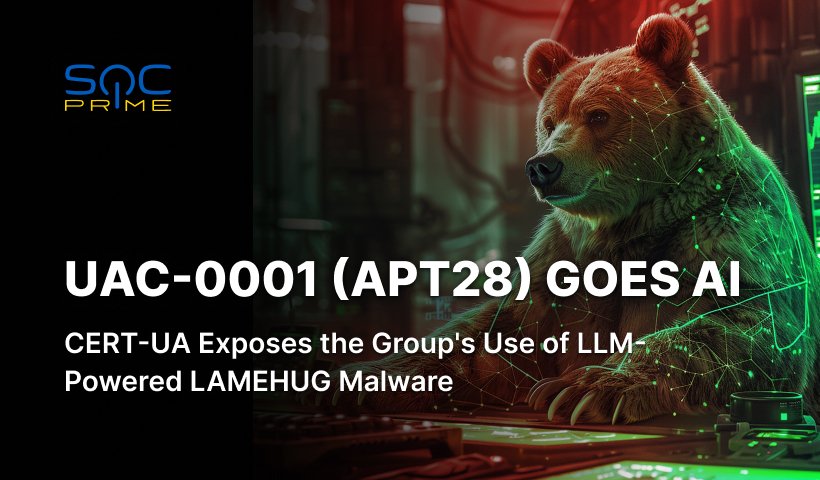 UAC-0001（APT28）攻撃の検知：ロシア支援の攻撃者がLLM搭載のLAMEHUGマルウェアで安全保障・防衛セクターを標的に