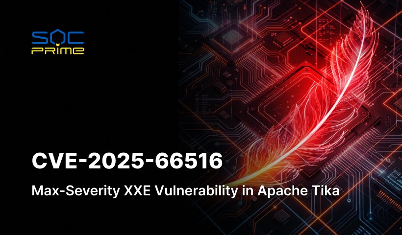 CVE-2025-66516: Maximum-Severity Vulnerability in Apache Tika Could Lead to XML External Entity Injection Attack