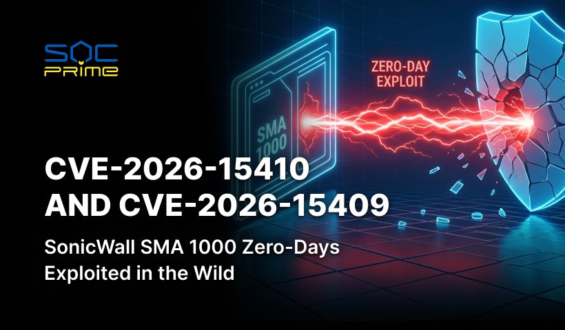 CVE-2026-15410 and CVE-2026-15409: SonicWall SMA 1000 Zero-Days Exploited in the Wild