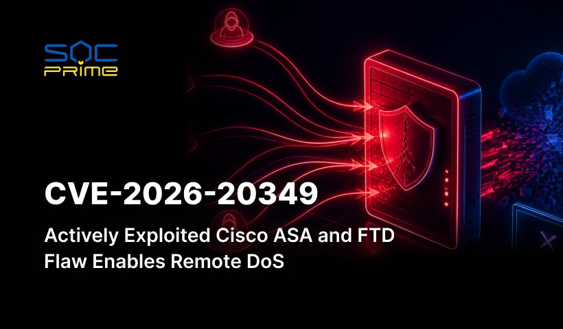 CVE-2026-20349: Vulnerabilità di Cisco ASA e FTD sfruttata attivamente consente DoS remoto