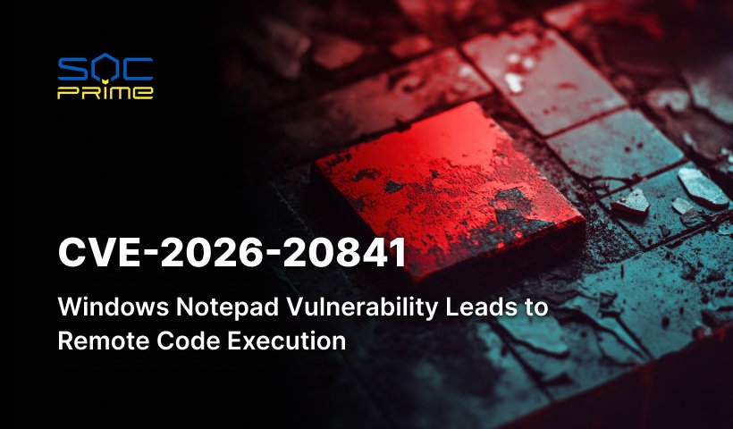 CVE-2026-20841: Windows Notepad RCE Fixed in Microsoft’s February Patch Tuesday Release
