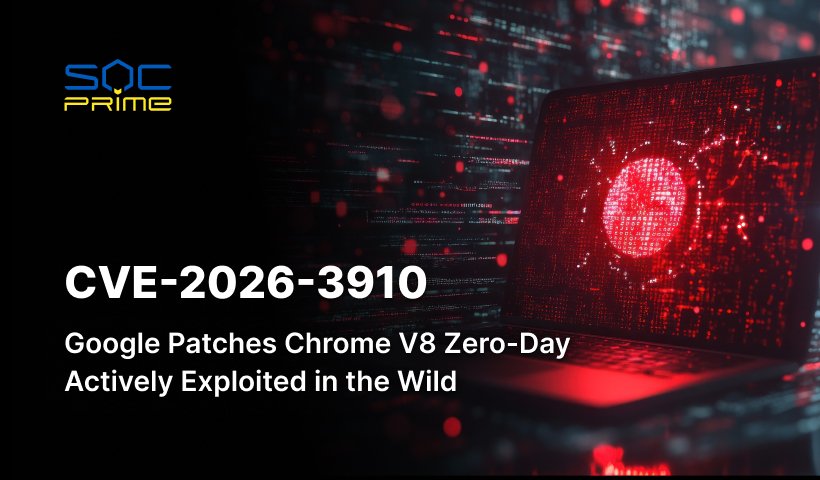 CVE-2026-3910: Dia Zero no Chrome V8 usado para ataques em ambiente real