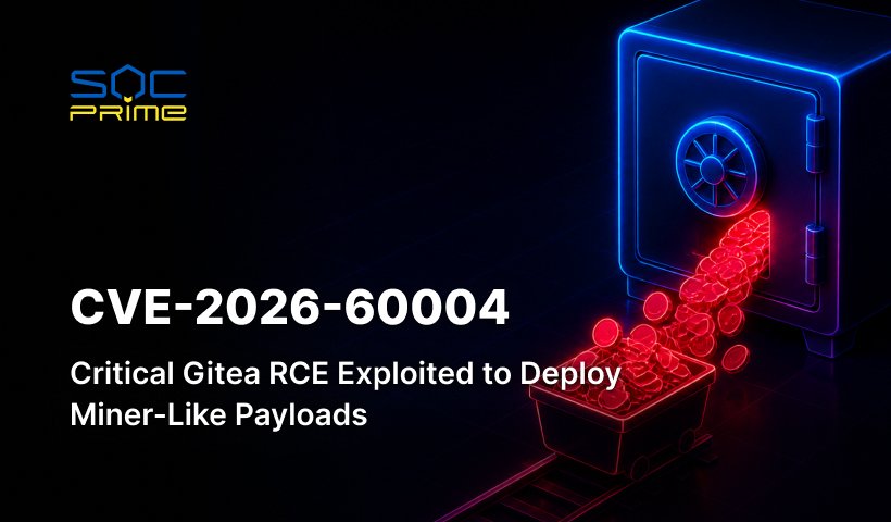 CVE-2026-60004: Critical Gitea RCE Exploited to Deploy Miner-Like Payloads