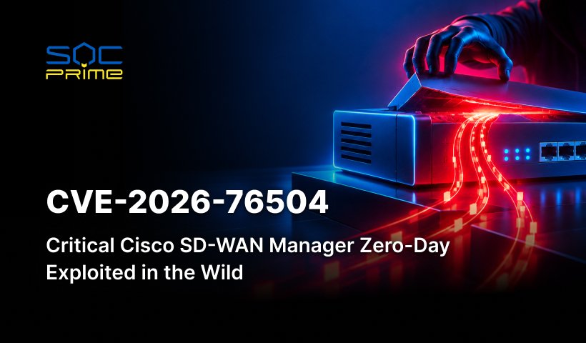 CVE-2026-76504: Critical Cisco SD-WAN Manager Zero-Day Exploited in the Wild