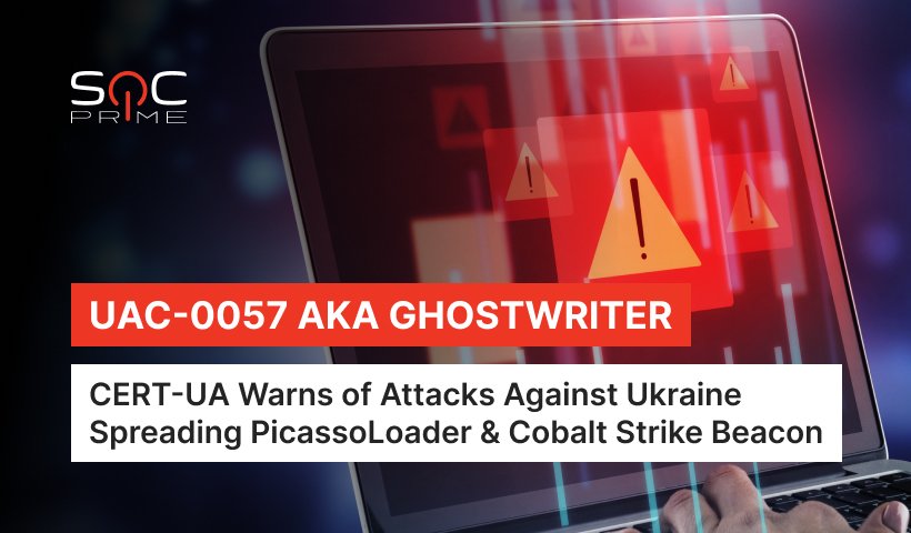 Detect PicassoLoader and Cobalt Strike Beacon spread in attacks against Ukraine by UAC-0057 aka GhostWriter