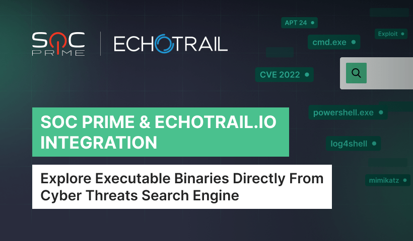 SOC Prime's and EchoTrail.io integration