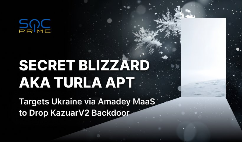 Secret Blizzard Attack Detection: The russia-Linked APT Group Targets Ukraine via Amadey Malware to Deploy the Updated Kazuar Backdoor Version