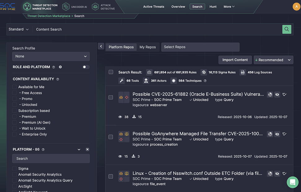 Threat Detection Marketplace