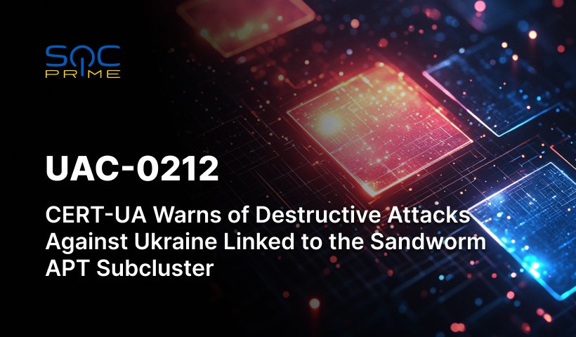 UAC-0212 Attack Detection: Hackers Linked to UAC-0002 aka Sandworm APT Subcluster Launch Targeted Attacks Against the Ukrainian Critical Infrastructure 