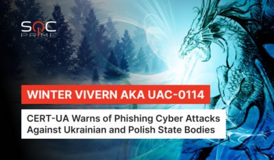UAC-0114 Group aka Winter Vivern Attack Detection