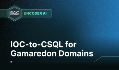 IOC-to-CSQL Detection for Gamaredon Domains