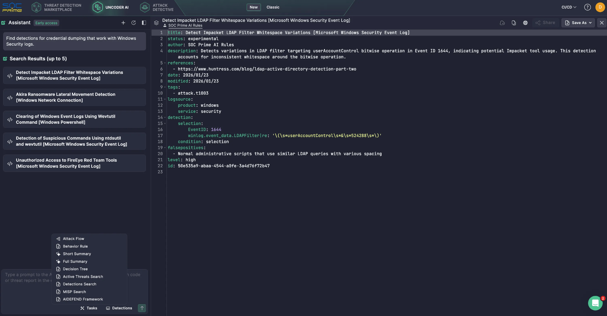 Uncoder_SOC Prime_MCP Tool_Search Detections