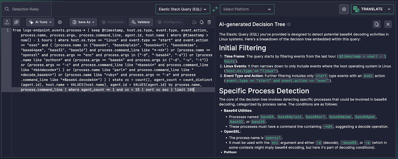 Rule/Query’s Decision Tree Summarization with AI