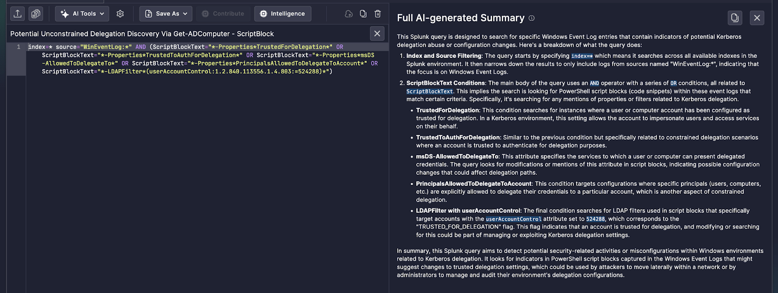 Full Summary for Detection Rules and Queries